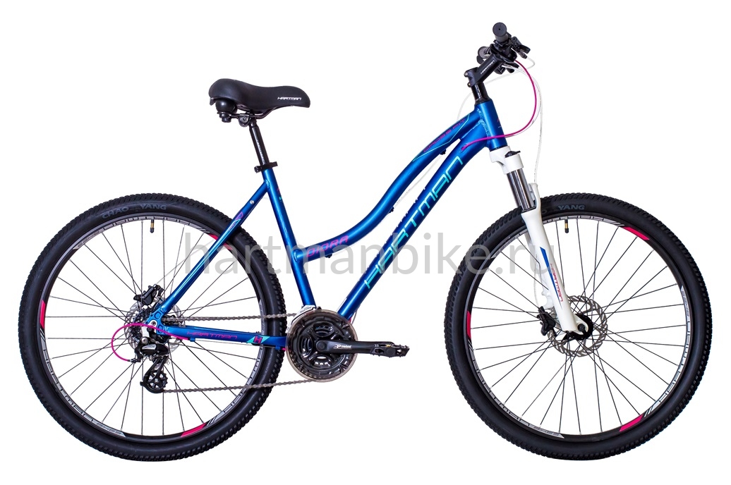 Велосипед HARTMAN 27,5" Diora(гидрав) Pro disk р.17"(V24) 21 скр.аллюм.синий/бирюзовый матовый