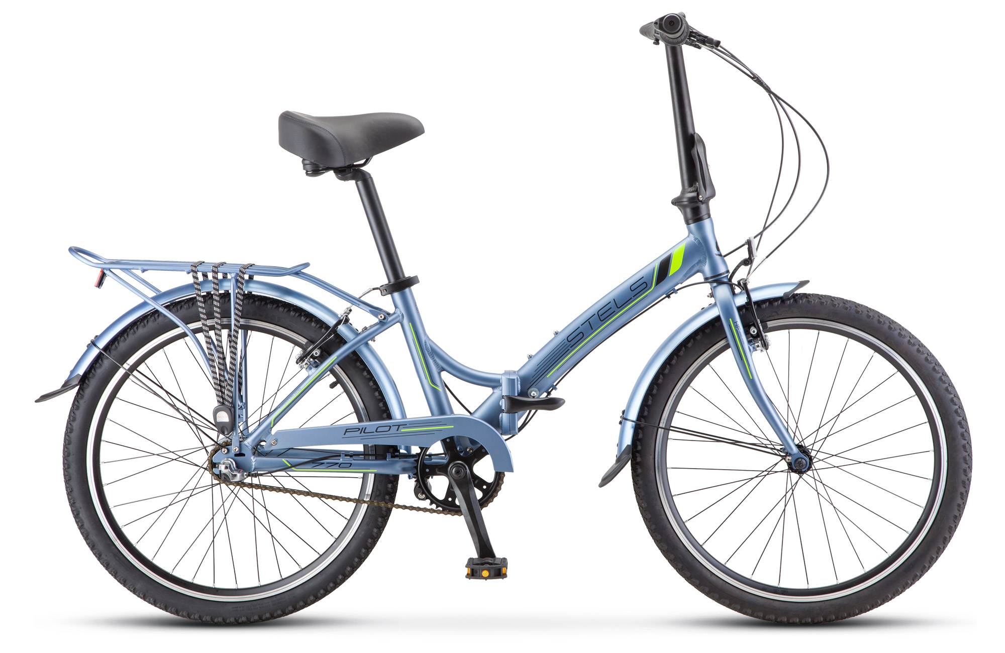 Велосипед Stels 24" Pilot-770 V010, серый/зелёный