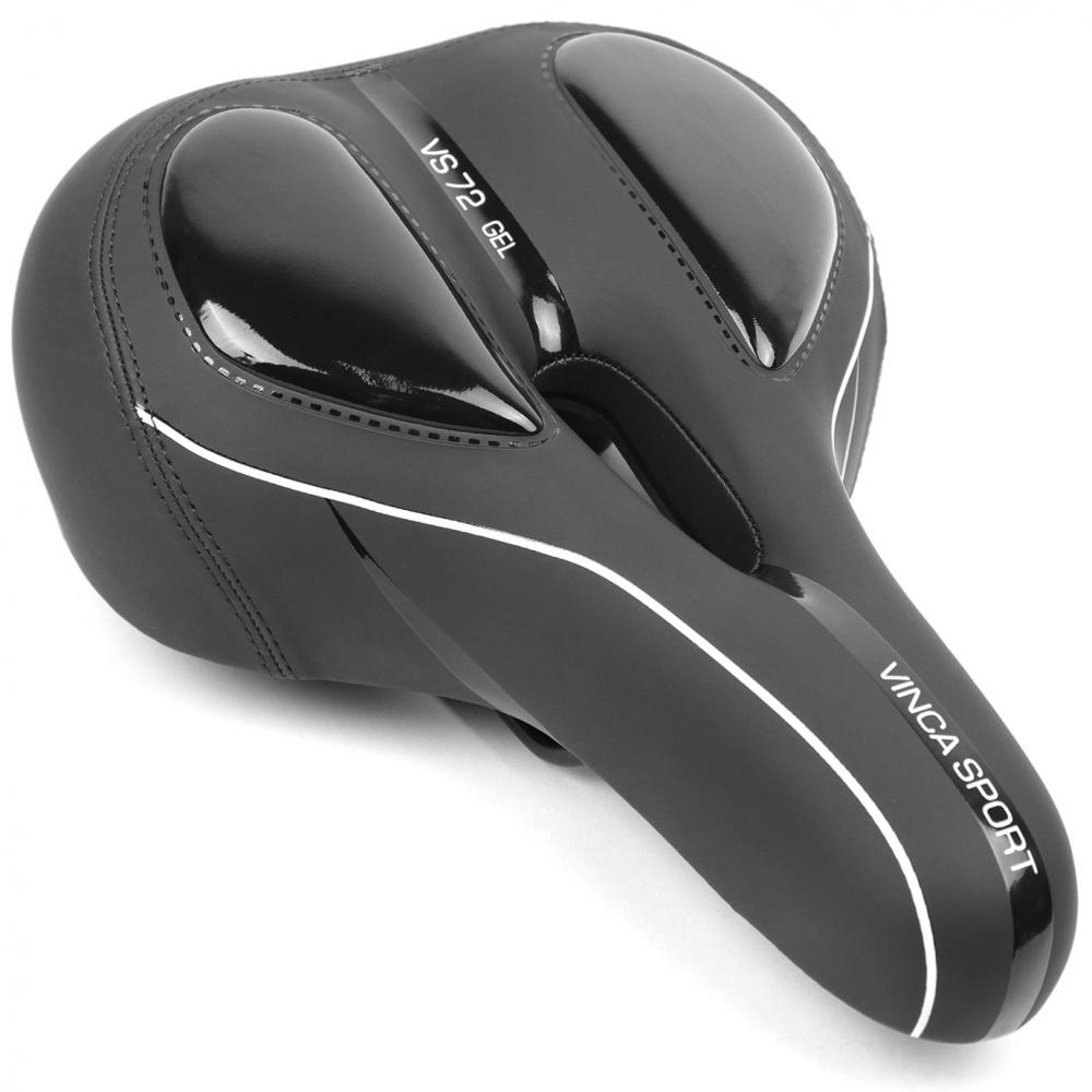 Седло VINCA SPORT комф-е с фонариком, гель 270*200мм VS 72
