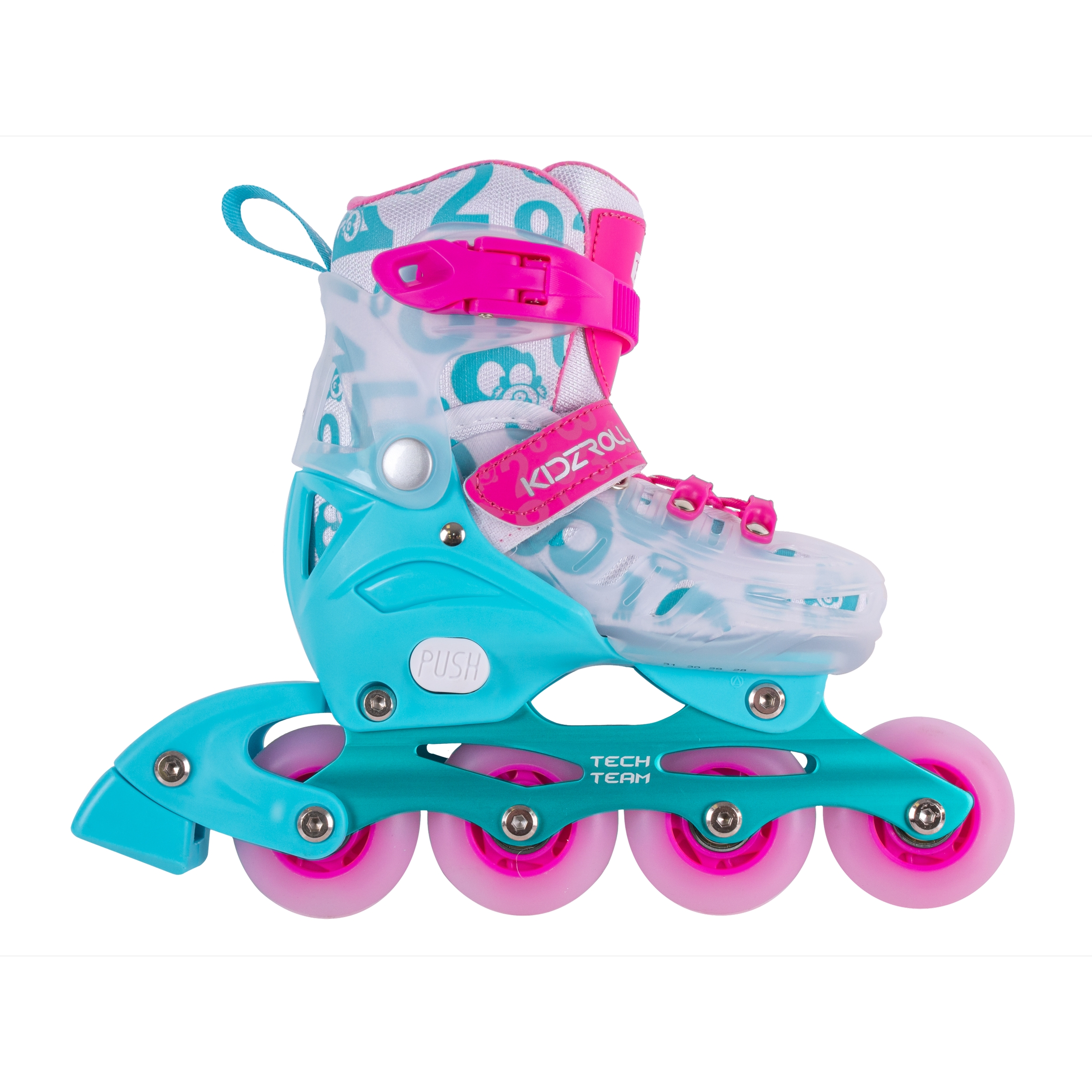 Ролики TechTeam Kidzroll розовые р 36-39