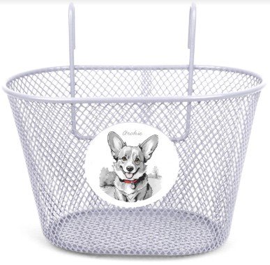 Корзина детская на руль стальн. серая 240X150X150mm