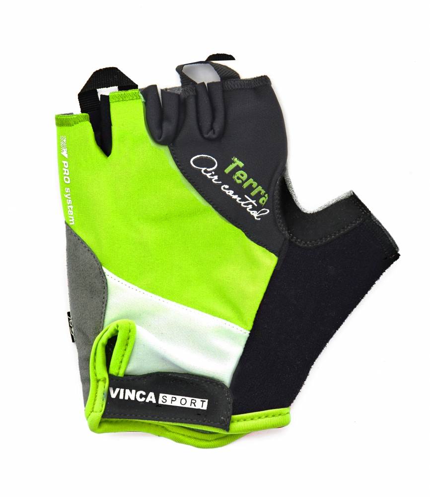 Перчатки VINCA SPORT VG 937 New Terra чёрно-зелёные р-р XL