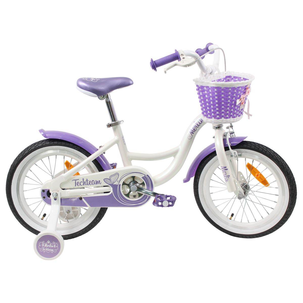 Велосипед TechTeam Merlin 16" бело-фиолетовый