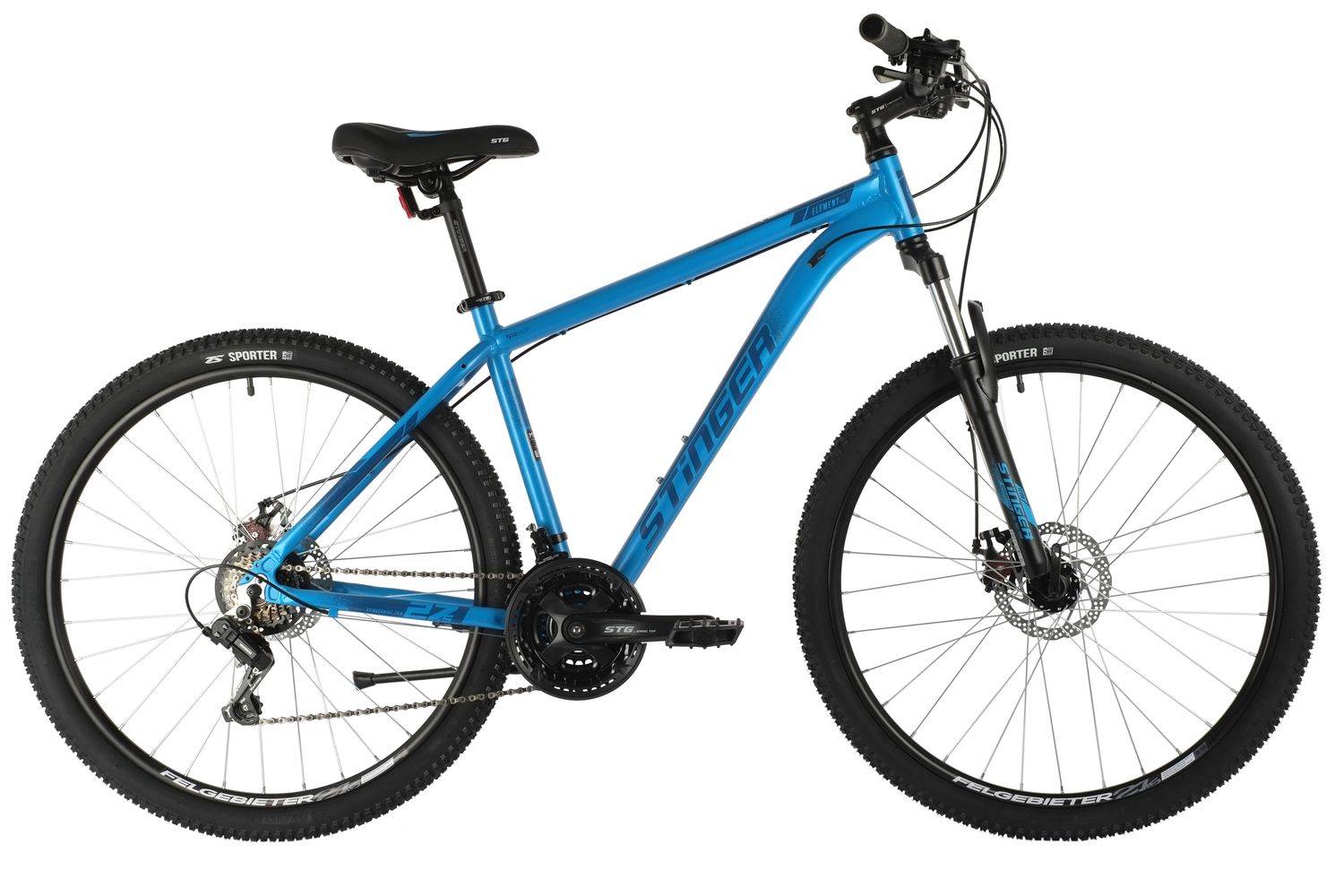 Велосипед STINGER 27.5" ELEMENT EVO синий, алюминий, размер 20"