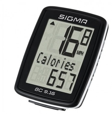 Велокомпьютер SIGMA BC 9.16 ATS беспроводной, 9 функций: скорость текущая/ средняя/ сравнение тек. и