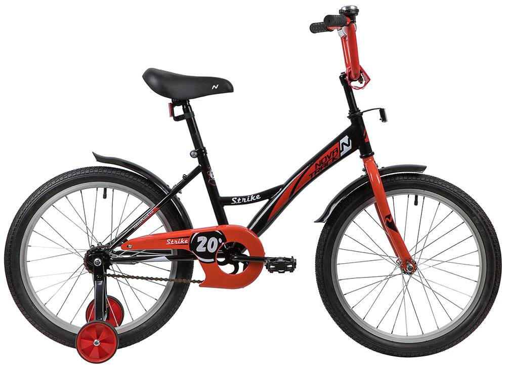Велосипед NOVATRACK 20", STRIKE, черный-красный