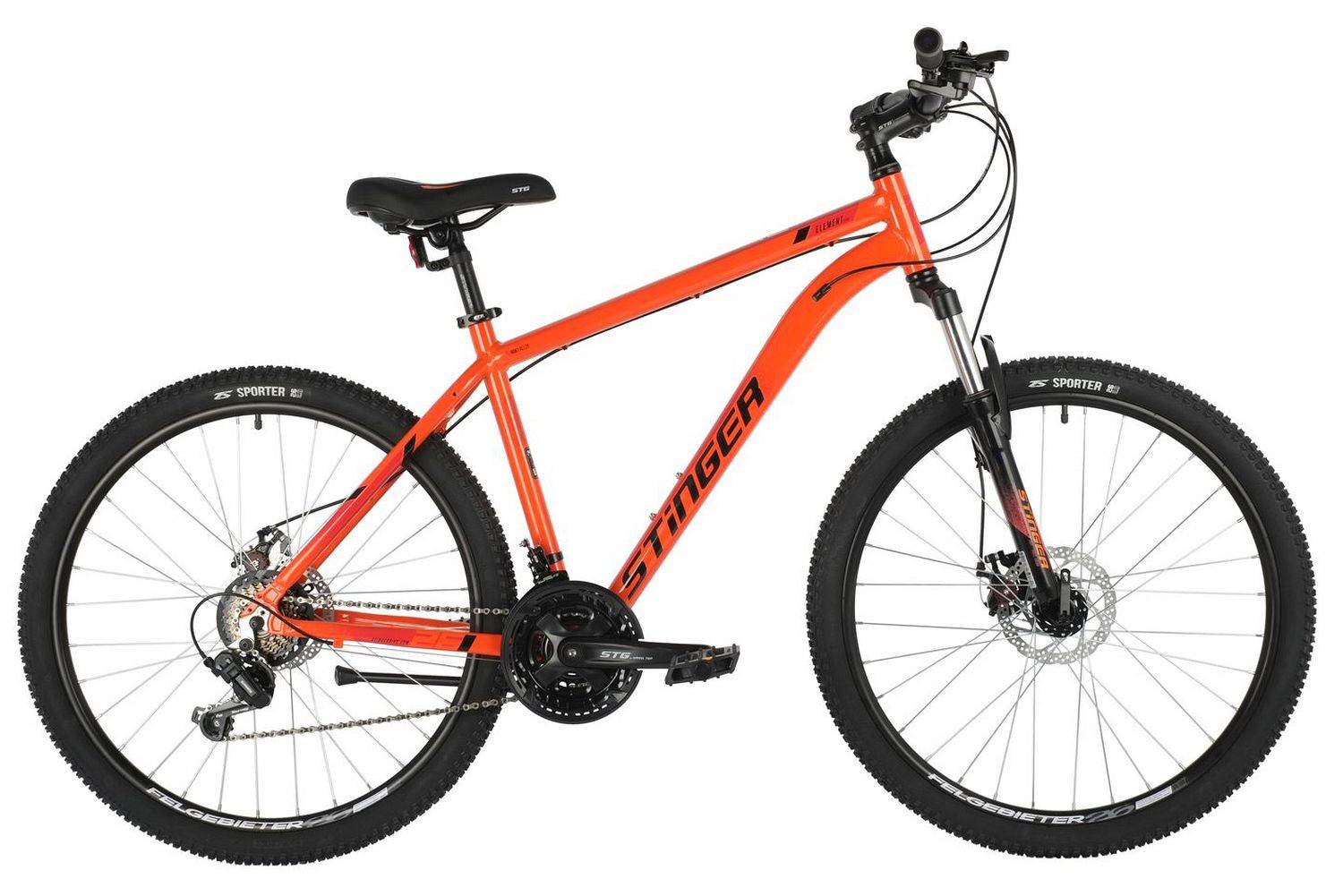 Велосипед STINGER 26" ELEMENT EVO 16" оранжевый