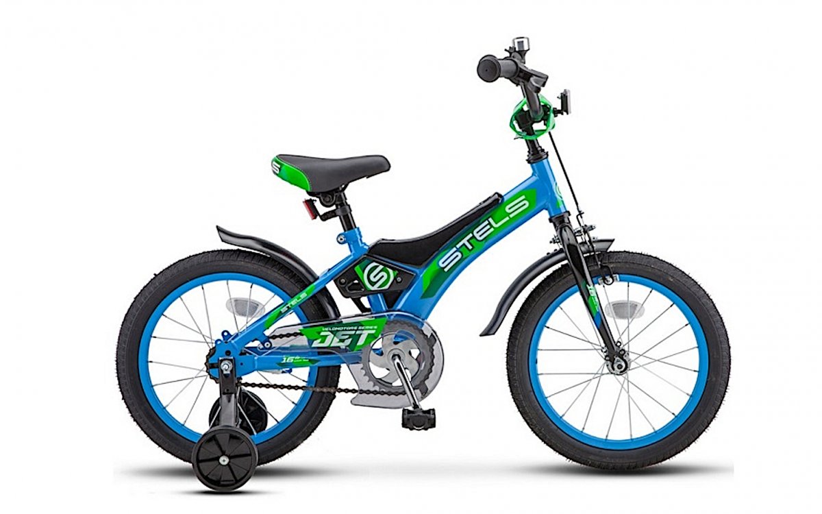 Велосипед Stels 14" Jet голубой,зеленый