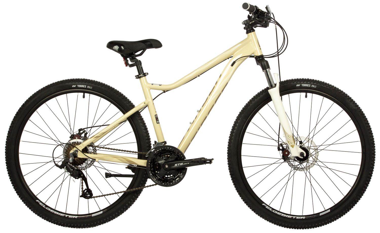 Велосипед STINGER 27.5" LAGUNA EVO SE бежевый, алюминий, размер 17"