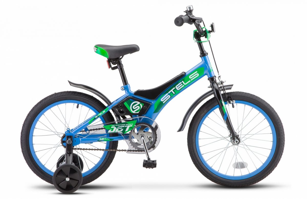 Велосипед Stels 18" Jet голубой-зелёный