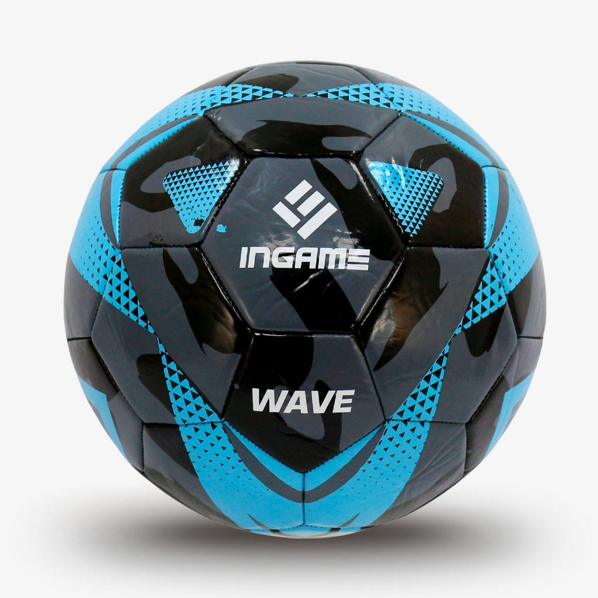 Мяч футбол INGAME Wave чёрно-голубой