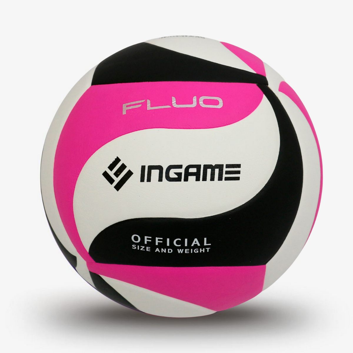 Мяч волейбол INGAME FLUO бело-чёрн-розовый