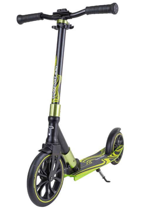 Самокат TechTeam Comfort 230 чёрно-зелёный