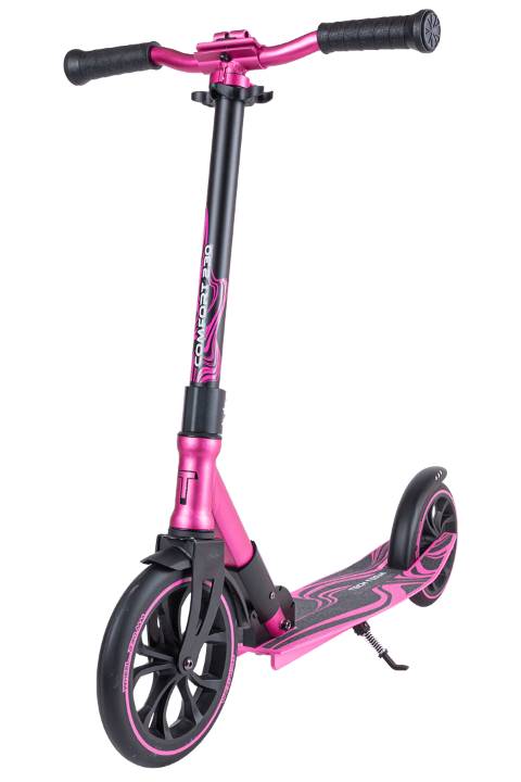 Самокат TechTeam Comfort 230 чёрно-розовый