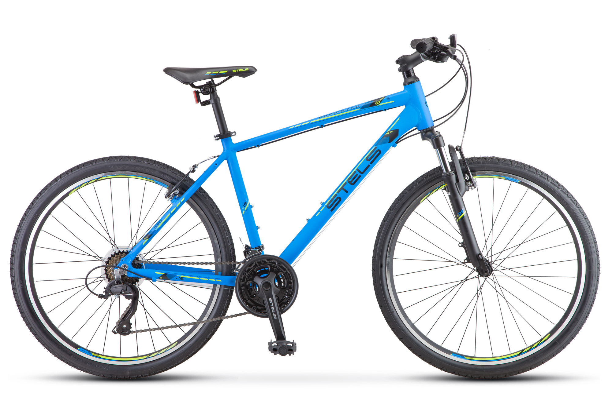 Велосипед Stels 26" Navigator- 590 V 18" синий-салатовый