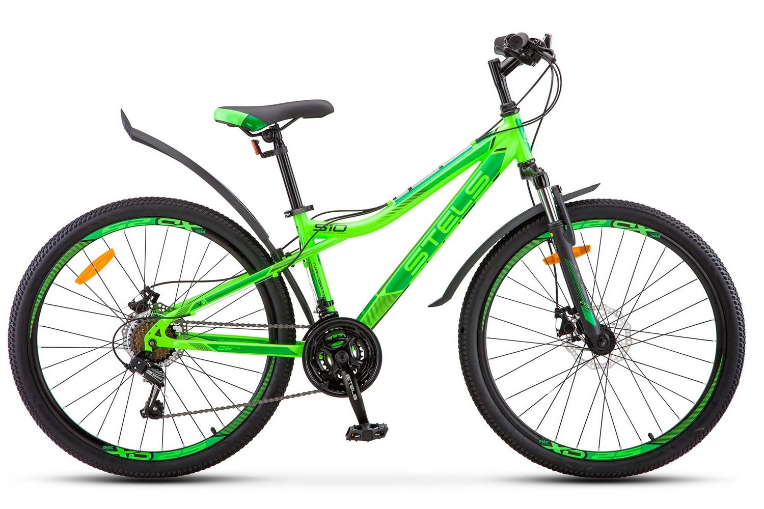 Велосипед Stels 26" Navigator- 510 MD V010 14" неоновый-зелёный