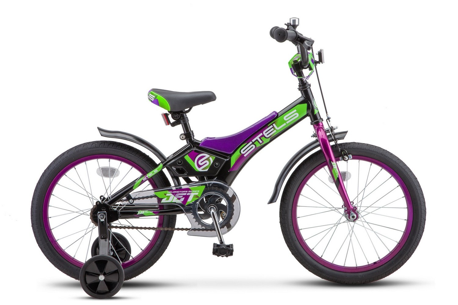 Велосипед Stels 18" Jet чёрный-фиолетовый