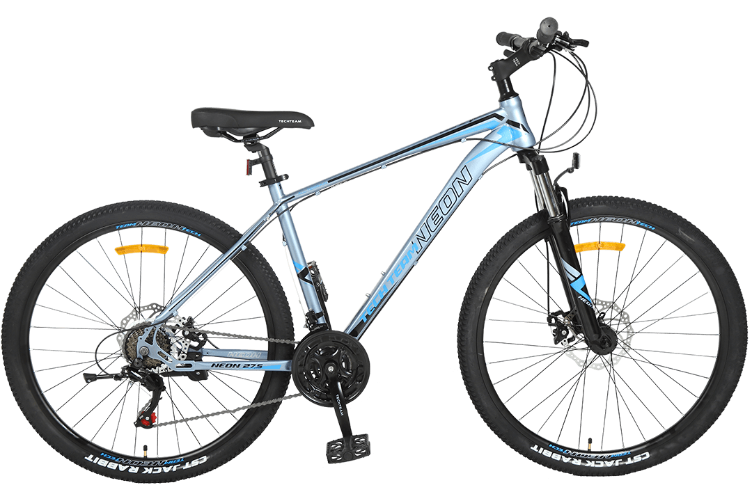 Велосипед TechTeam Neon 27.5"x18" серый Сталь