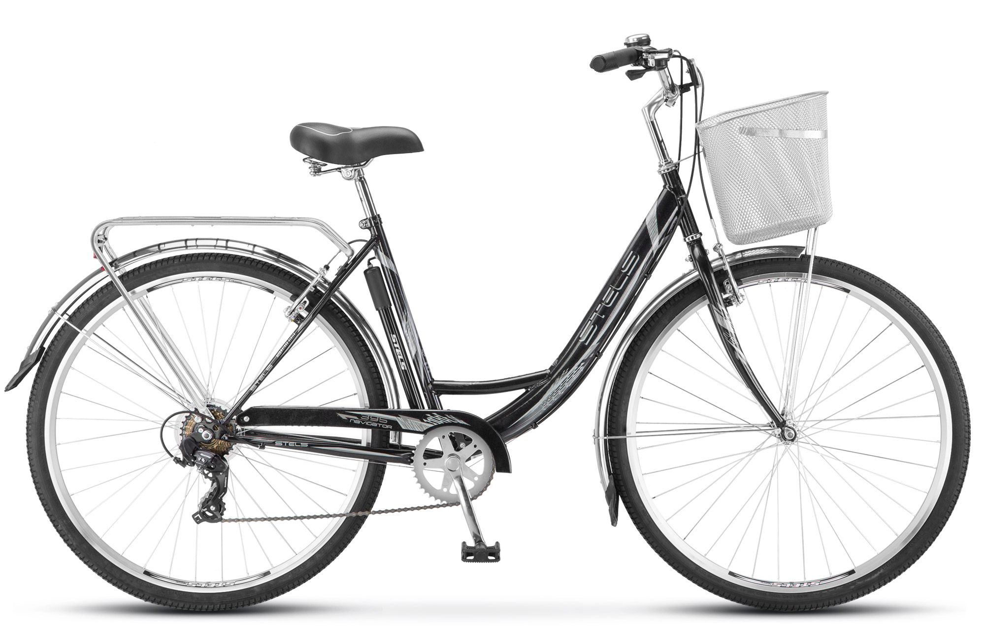 Велосипед Stels 28" Navigator- 395 20" чёрный корзина