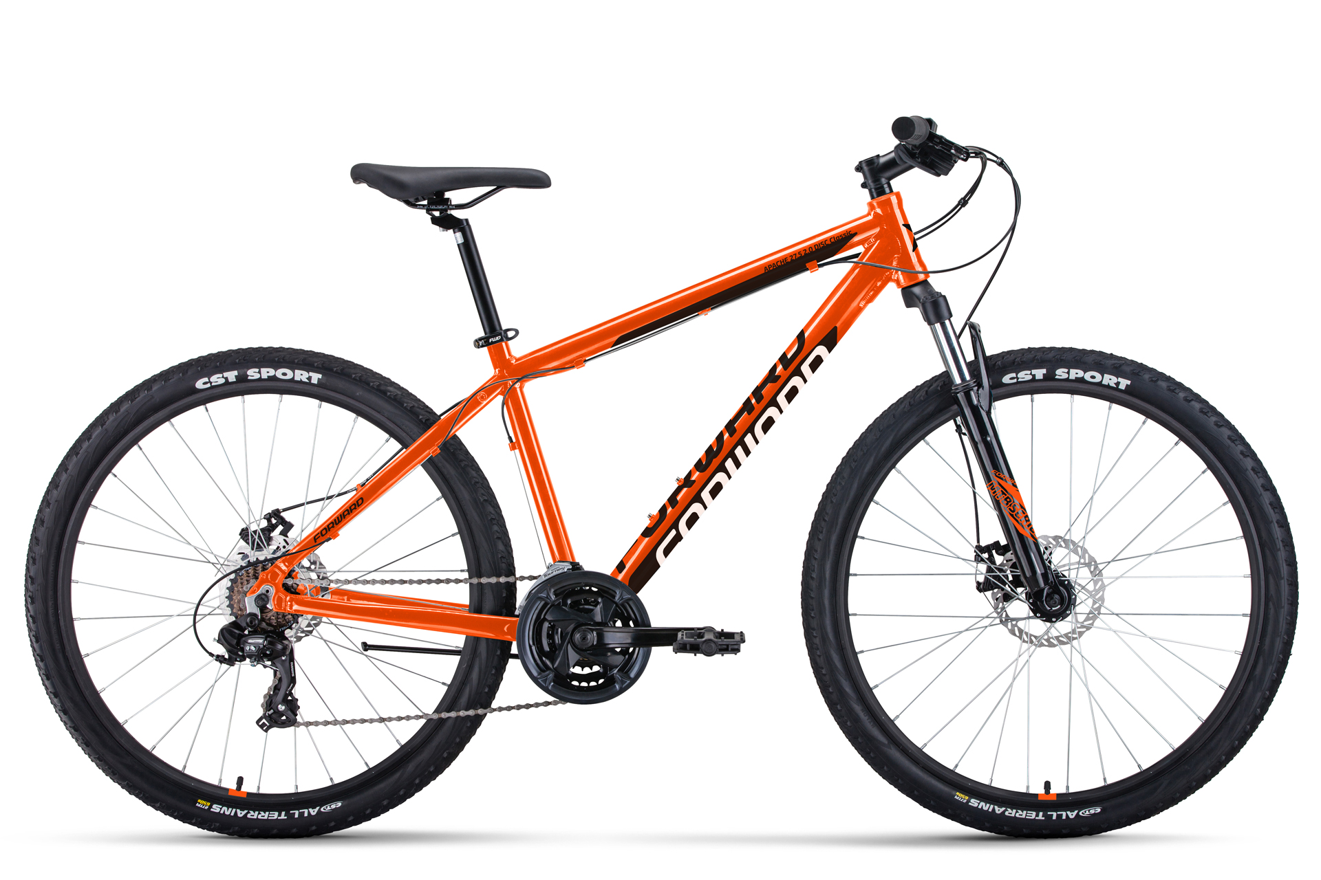 Велосипед Forward 27.5" Apache 2.0D Classic 15" оранжевый/чёрный