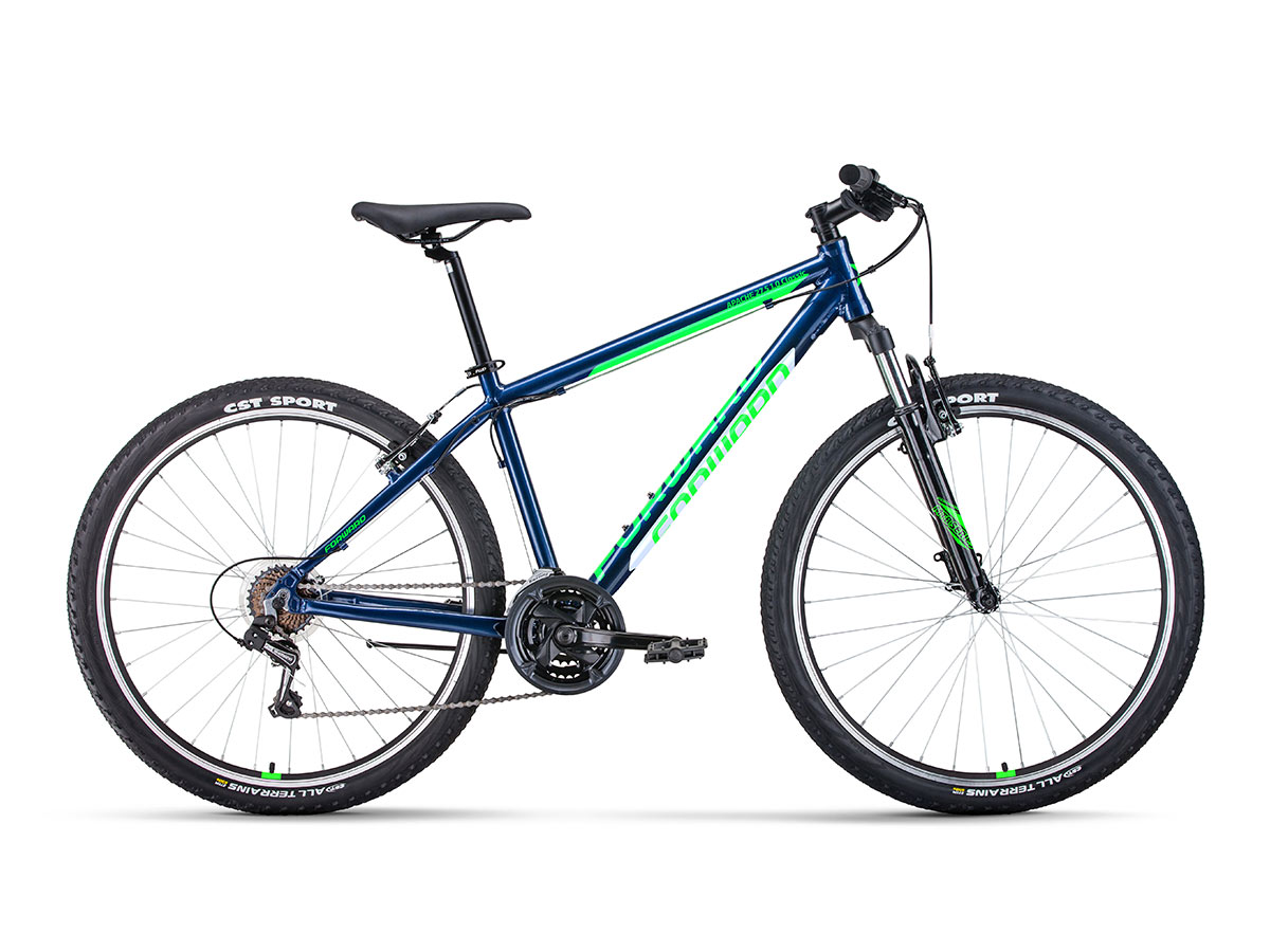 Велосипед Forward 27.5" Apache 1.0 Classic 15" сине-ярко/зелёный