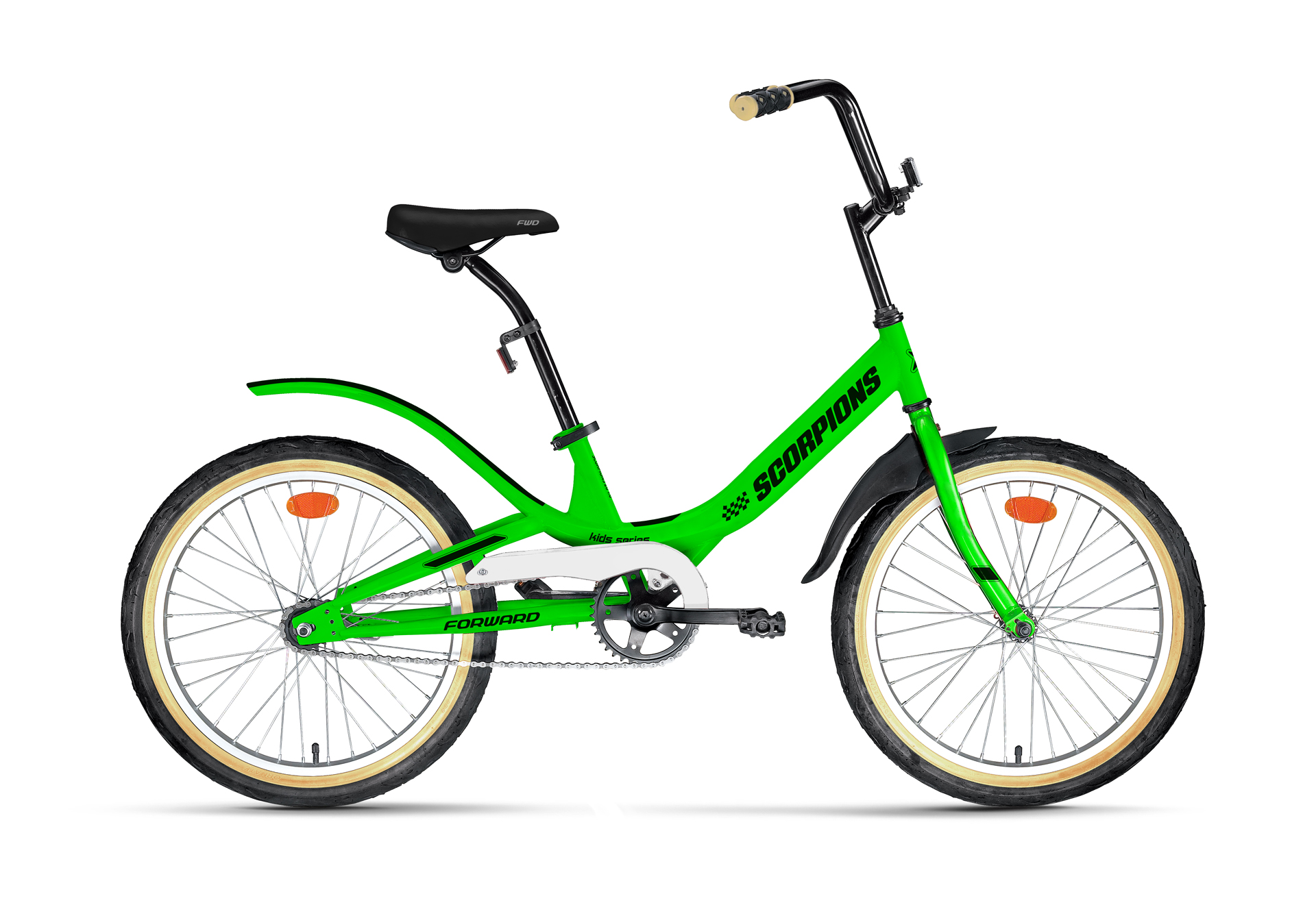 Велосипед Forward 20" Scorpions 1.0 ярко-зелёный/чёрный