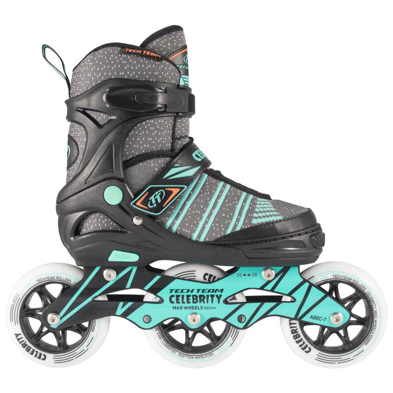 Ролики TechTeam Celebrity бирюзовые р.35-38