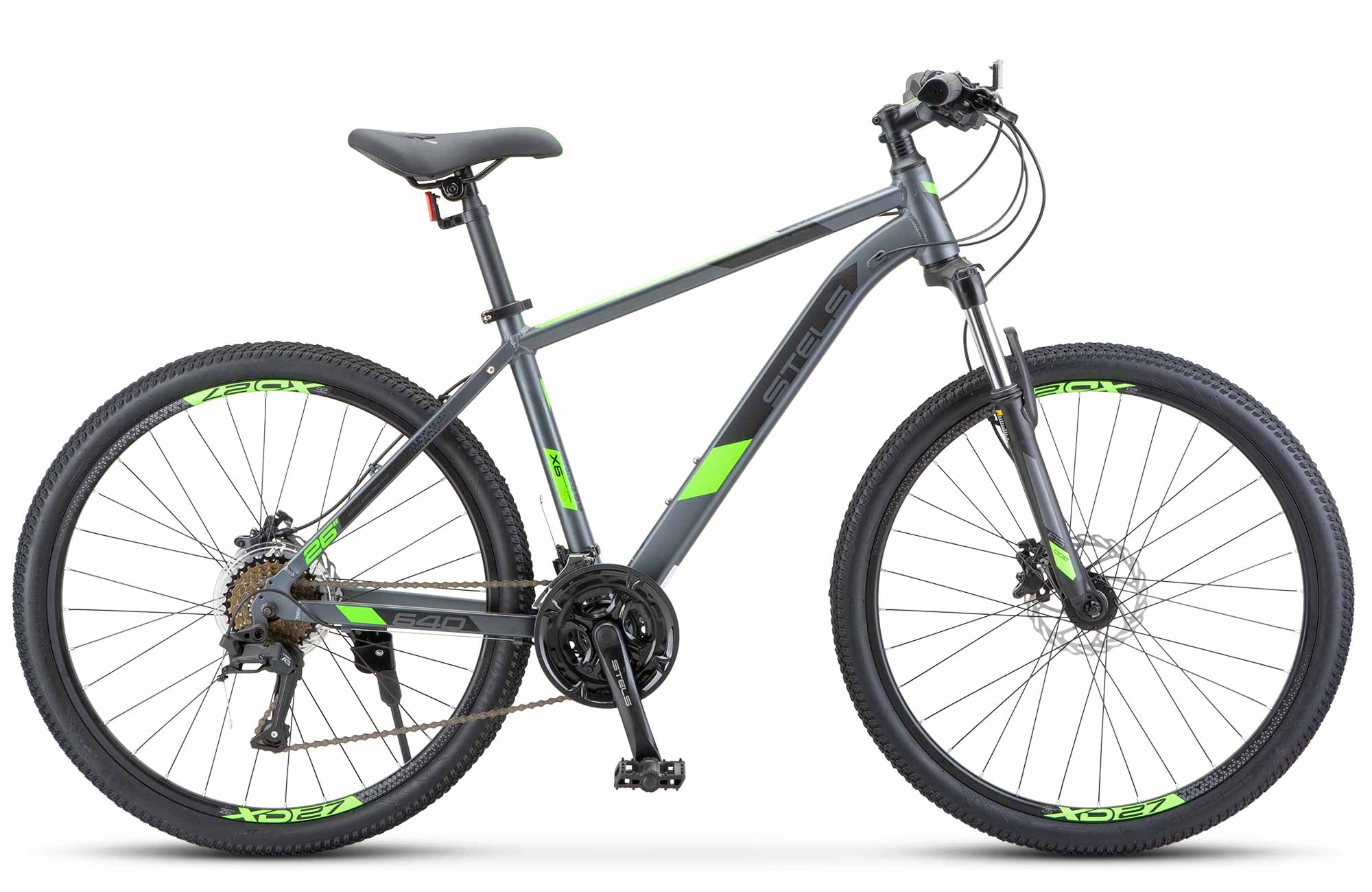 Велосипед Stels 26" Navigator- 640 D V010 14.5" антрацитово-зелёный