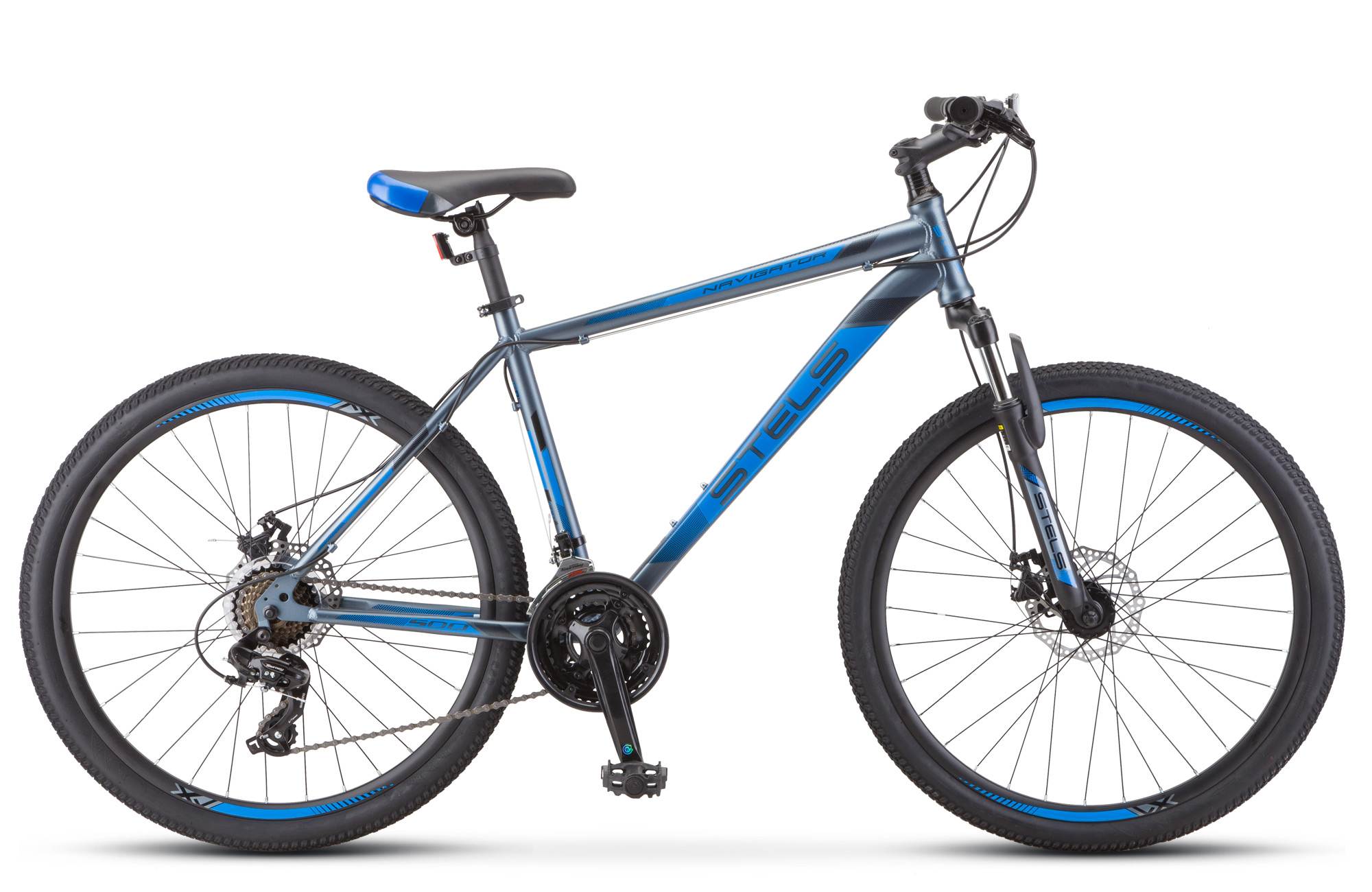 Велосипед Stels 26" Navigator- 500 MD 16" серый-синий АКЦИЯ!