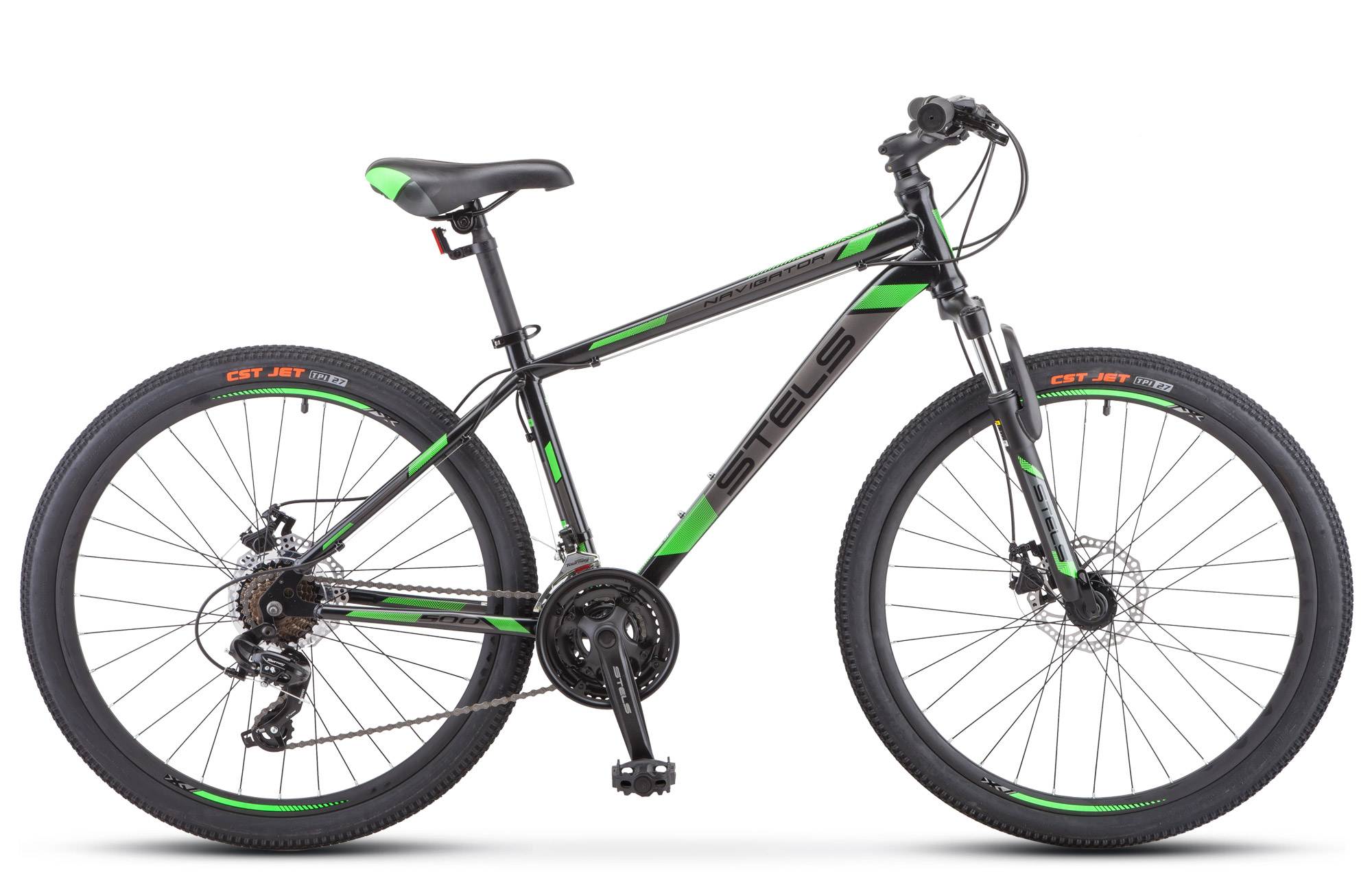 Велосипед Stels 26" Navigator- 500 MD 20" чёрный-зелёный АКЦИЯ!