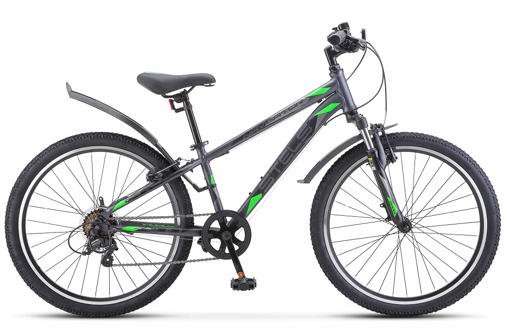 Велосипед Stels 24" Navigator-400 V 12" серо-зелёный 2023