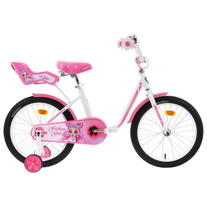 Велосипед 18" Graffiti Fashion Girl бел-розовый