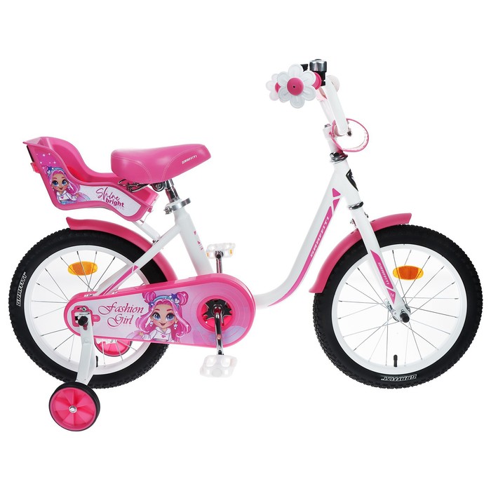 Велосипед 14" Graffiti Fashion Girl бел-розовый