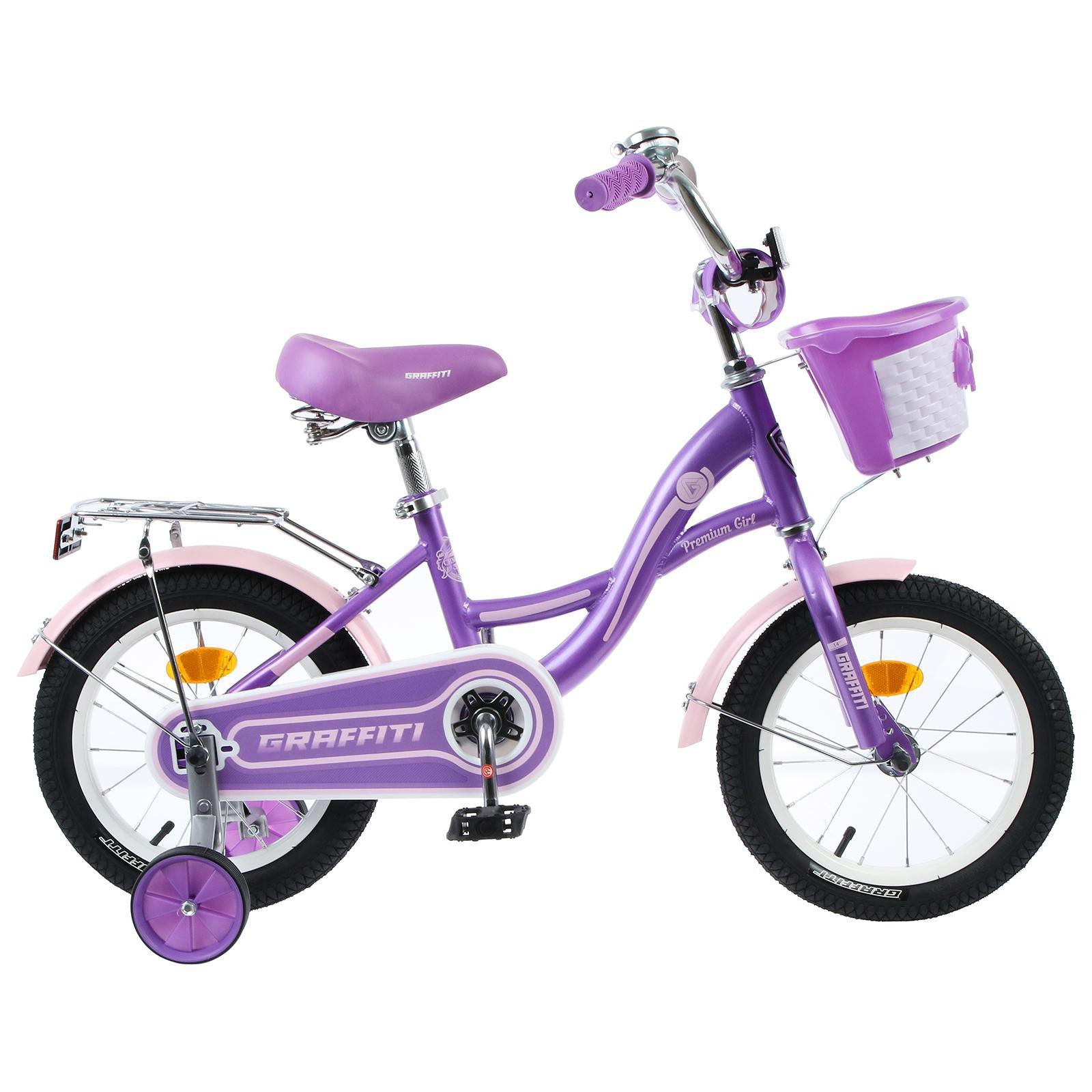 Велосипед 14" Graffiti Premium Girl сирен-розовый