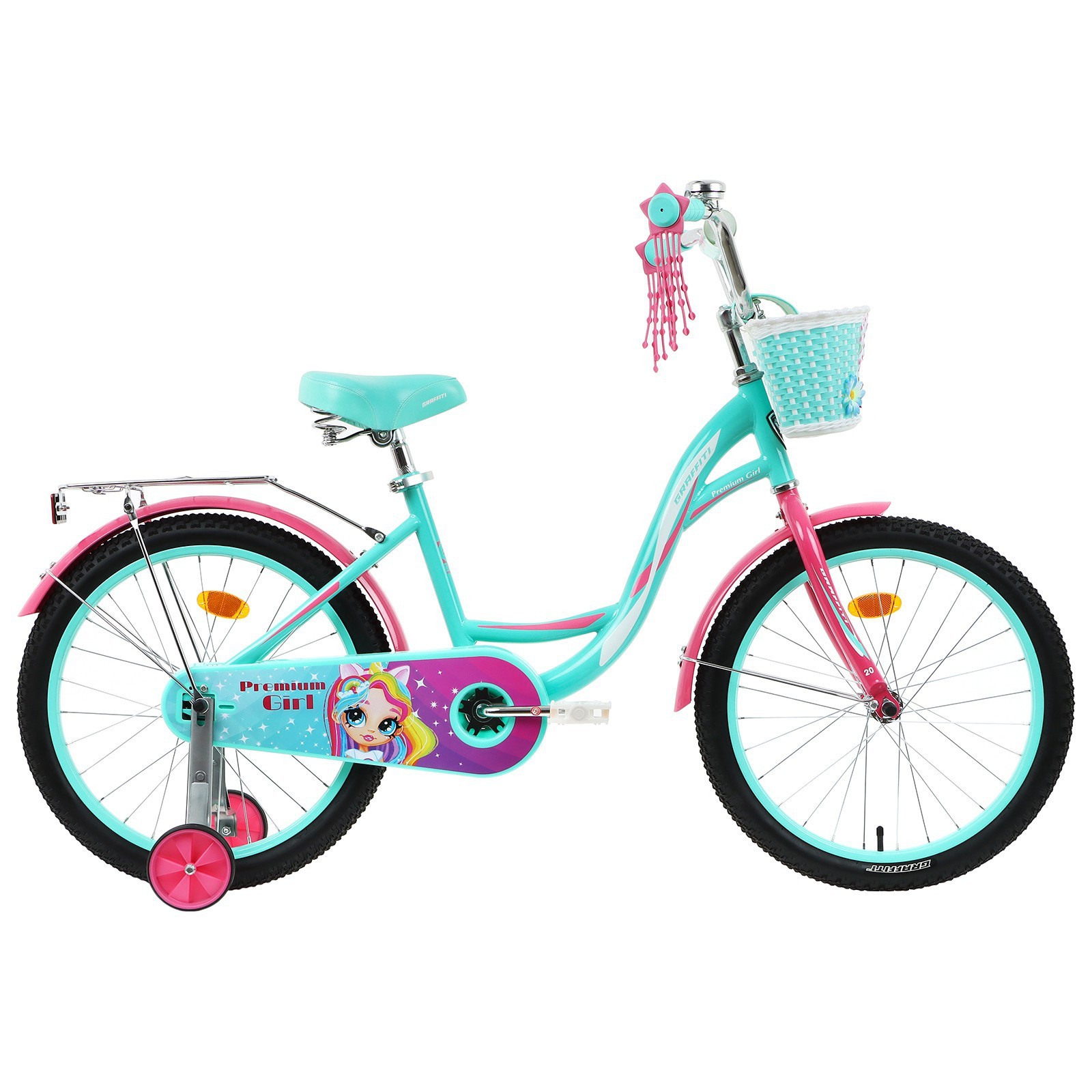 Велосипед 20" Graffiti Premium Girl бирюзовый