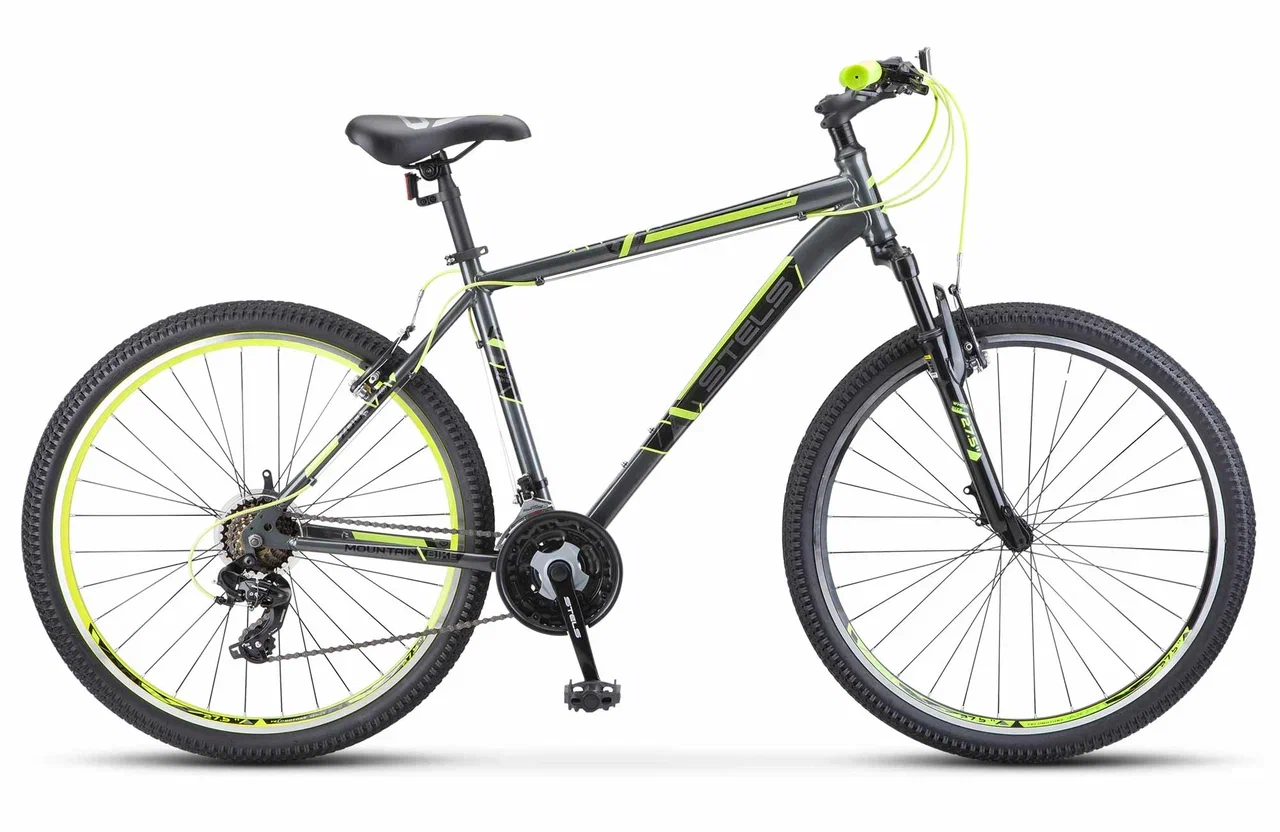Велосипед Stels 27.5" Navigator- 700 V 21" серый/жёлтый АКЦИЯ!