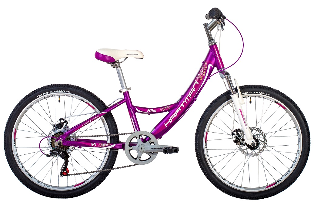 Велосипед HARTMAN 24" Alba Pro Disc р.12,5", 6-ск ,рама алюм.,фиолет/сиреневый 2023
