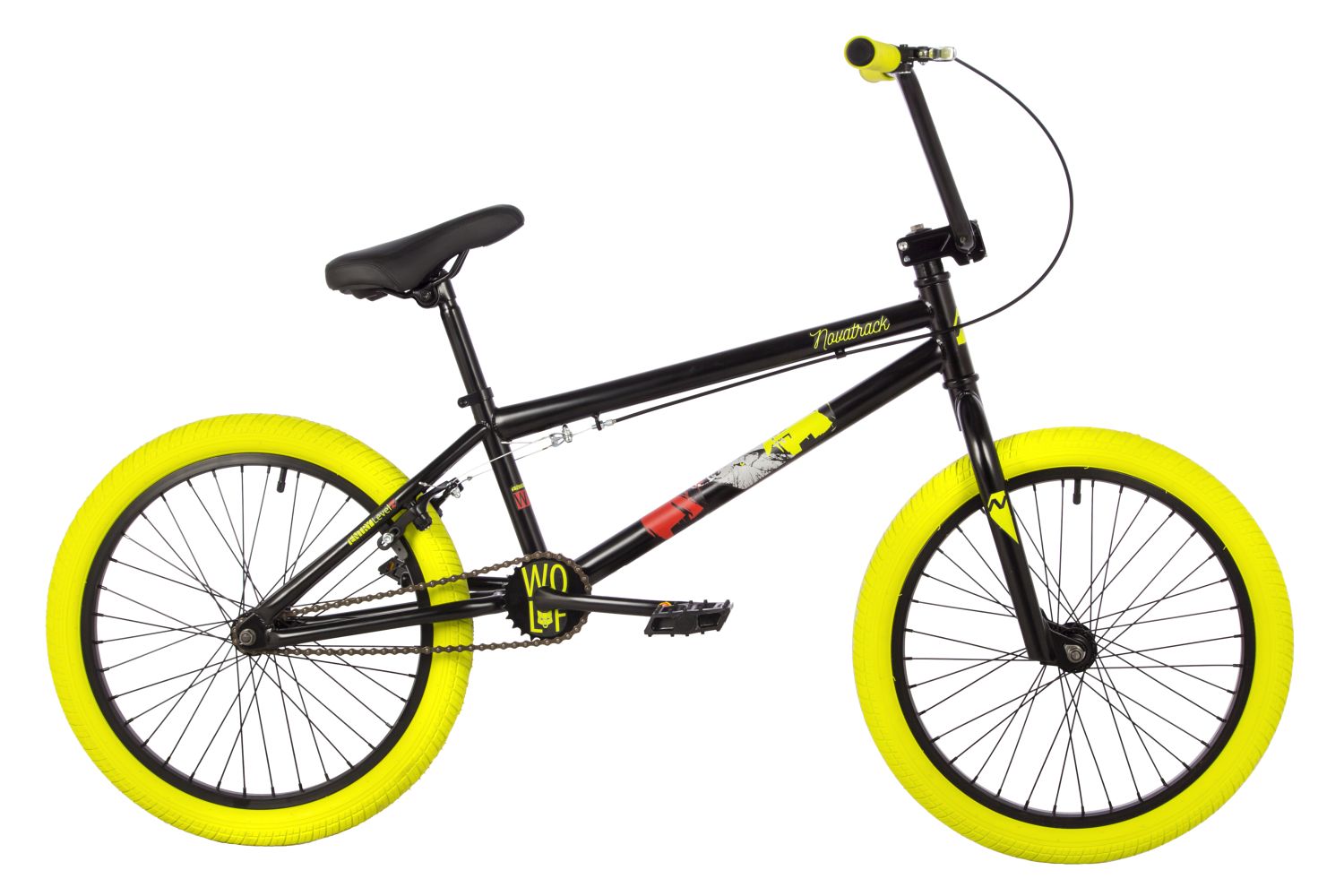 Велосипед NOVATRACK 20" BMX Wolf 20" чёрный