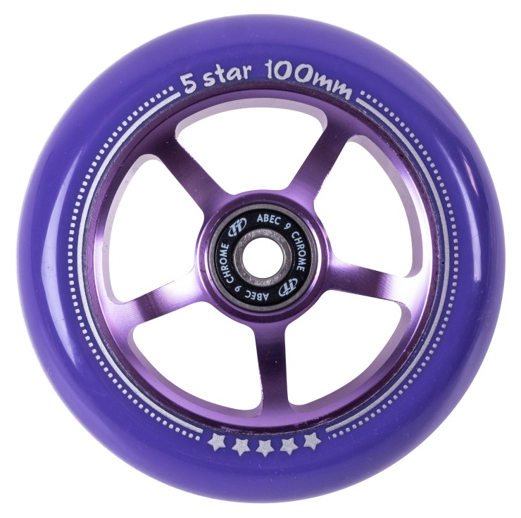 Колесо TechTeam 5 Star 100mm фиолетовый