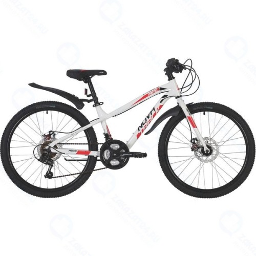 Велосипед NOVATRACK 24" PRIME рама 11", алюм., белый, диск