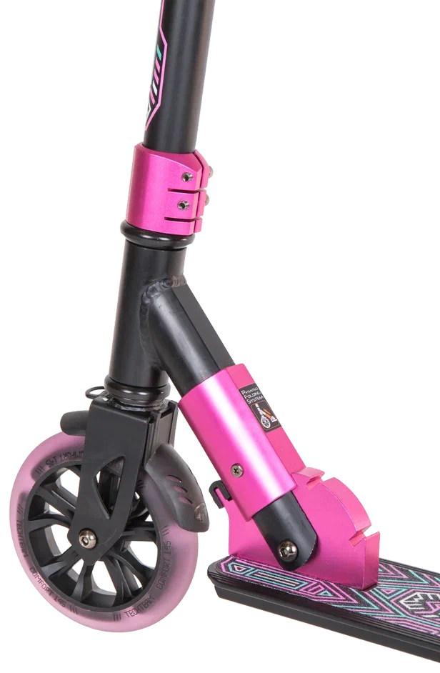 Самокат TechTeam Comfort 145 Lux чёрно-розовый 2022