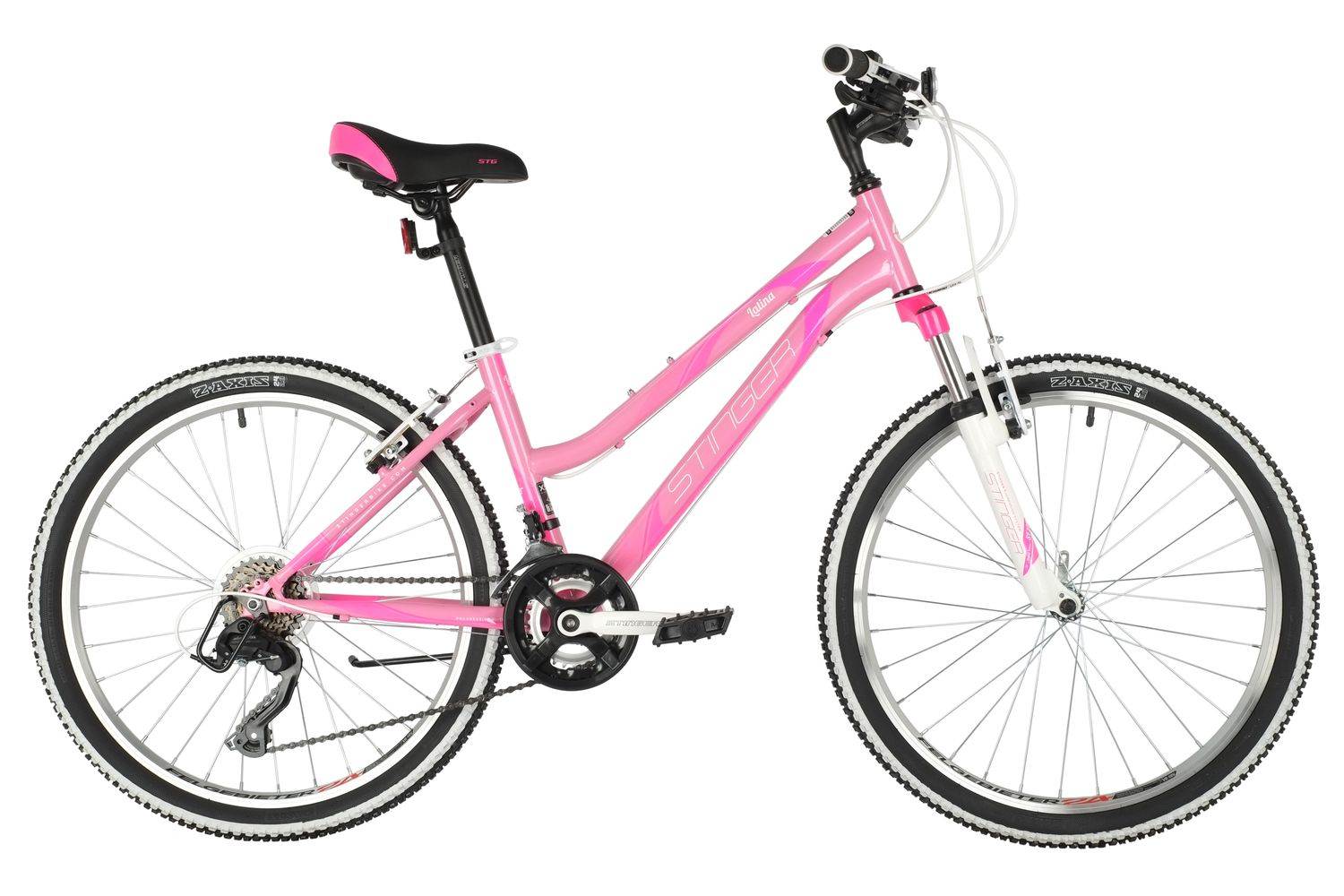 Велосипед STINGER 24" LATINA розовый, сталь, размер 12"