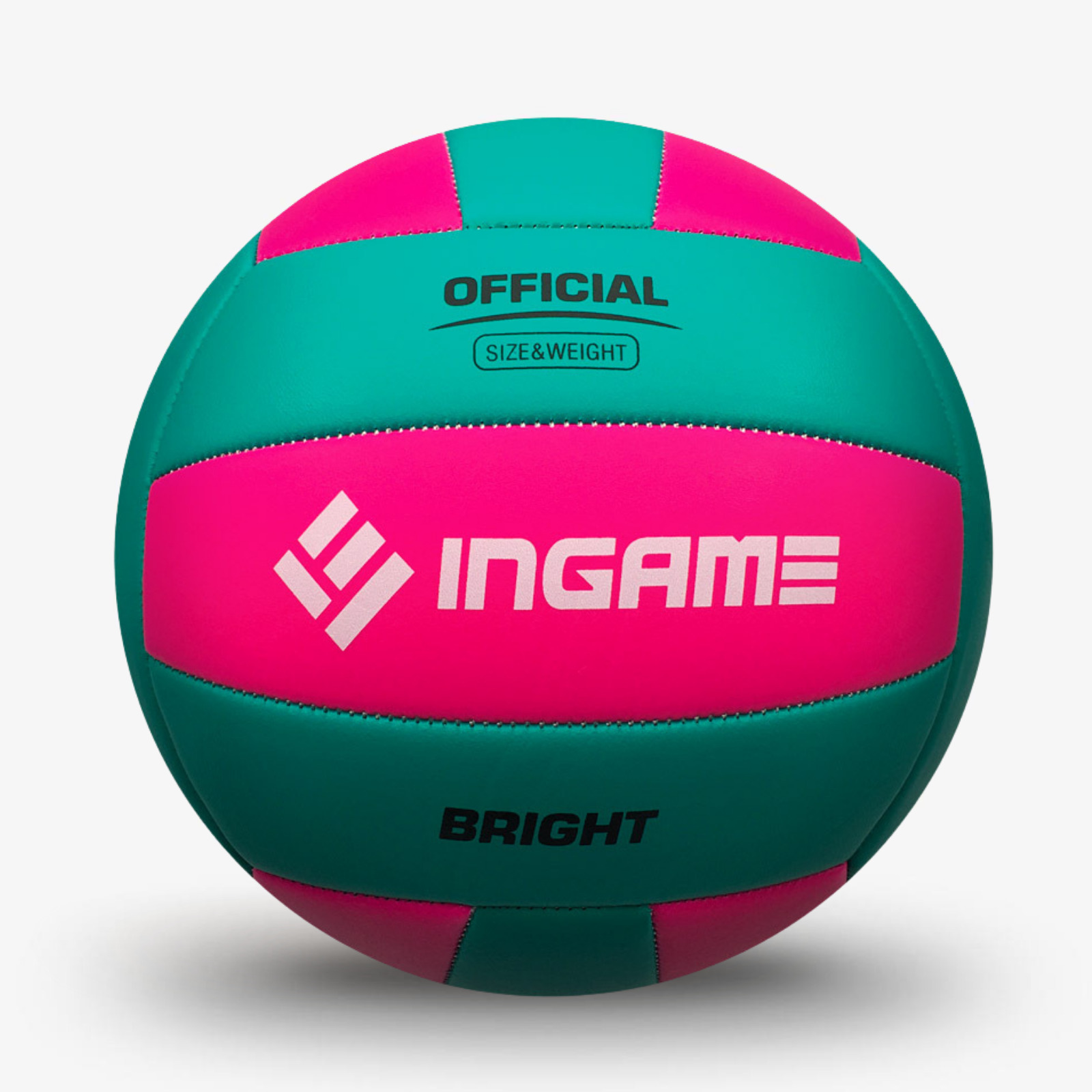 Мяч волейбол INGAME BRIGHT зелёно-розовый
